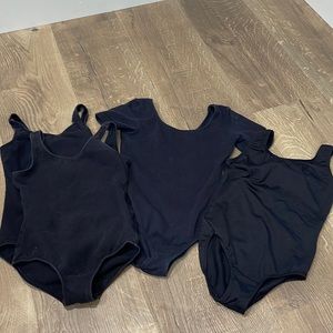 Black Bloch Leotard Set of 4 size 4-6